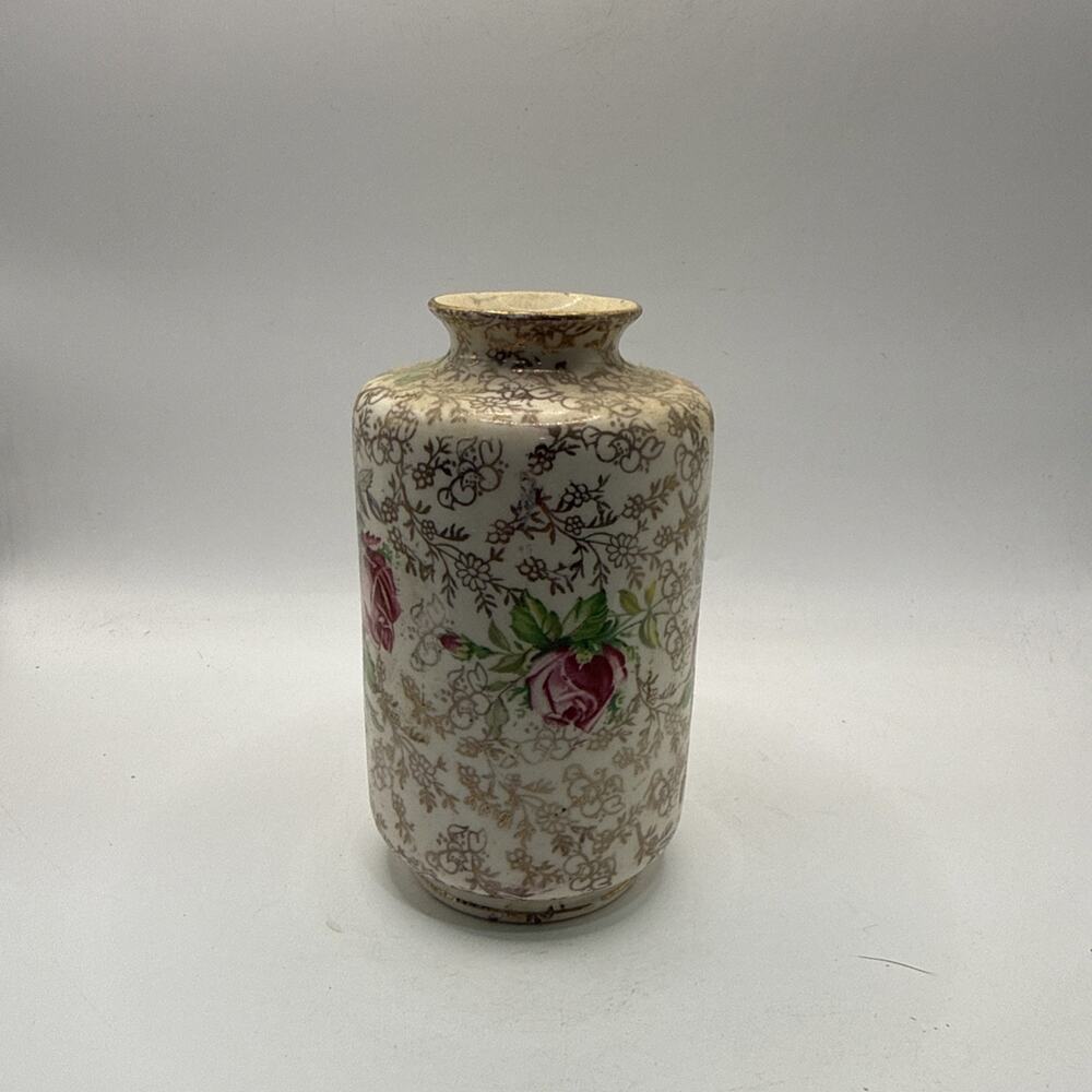 Vintage James Kent Longton England “Rosita” 3048 Floral Chintz Porcelain Vase *
